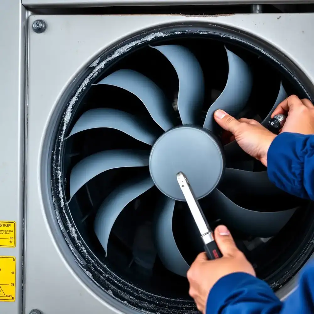 Blower Cleaning by a Pure Breeze technician
